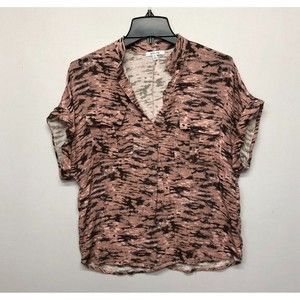 BTFL-Life Women Short Sleeve Blouse Shirt Top Size Small Rayon B214 -24